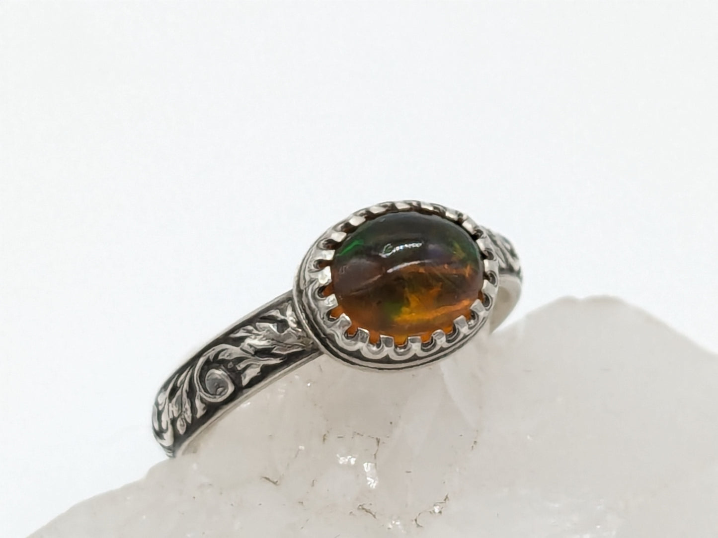 Ethiopian Opal in Sterling Silver Ring